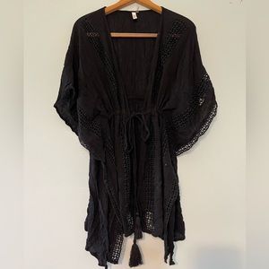 Black beach coverup